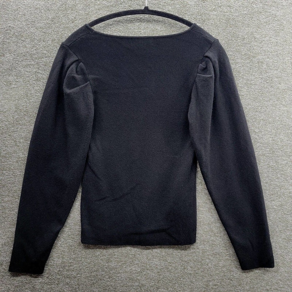 Lea + Viola Women's Medium Ribbed Puff Sleeve Pullover Sweater NWT (MSRP $110) - Picture 4 of 12